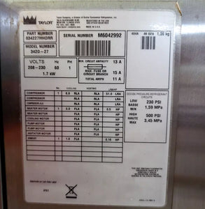Taylor 342D-27 Frozen Non-Carbonated Beverage Machine, Two Flavors, Two Mixers