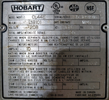 Load image into Gallery viewer, Hobart CL44E CLeN Conveyor High Temp Commercial Dishwasher 208V w/ Booster