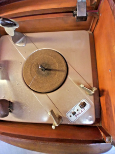Antique Philco Tube Radio and Record Player, Wooden Case, Model 46-1203
