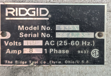 Load image into Gallery viewer, RIDGID 535 Pipe Threading Machine w/ Cart, Dies, Heads &amp; Foot Pedal