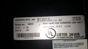 Lakeside Mfg. Commercial Display Case Mod. 98253