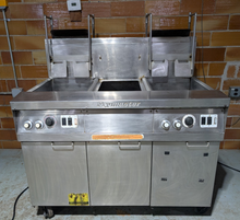 Load image into Gallery viewer, Frymaster MJ245EBLSD Natural Gas Deep Fryer 3 Bays, 2 Fryer Vats, 1 Empty Bay