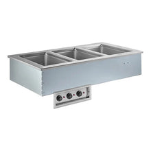 Load image into Gallery viewer, Delfield N8745-D Three Pan Drop In Hot Food Well w/ Drains