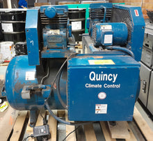 Load image into Gallery viewer, 1.5 HP QUINCY Twin Reciprocating Air Compressor System, 60 Gallon Tank MQC01006D