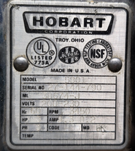 Load image into Gallery viewer, HOBART 5801 Commercial Heavy Duty Meat / Bone Saw, 3 hp, 3450 rpm, 3 ph