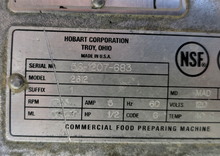 Load image into Gallery viewer, Hobart 2612 Commercial Electric 12" Manual Slicer, 1/2hp, Deli Meat Cheese