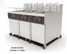 Load image into Gallery viewer, Giles GBF-70 Triple Vat Electric Fryer - 3 Bank System - 210lb Capacity - NEW