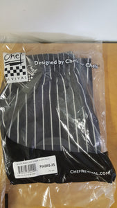 CHEF REVIVAL Black/White Pin Stripe E-Z Fit Pant - size XS - P040WS-XS