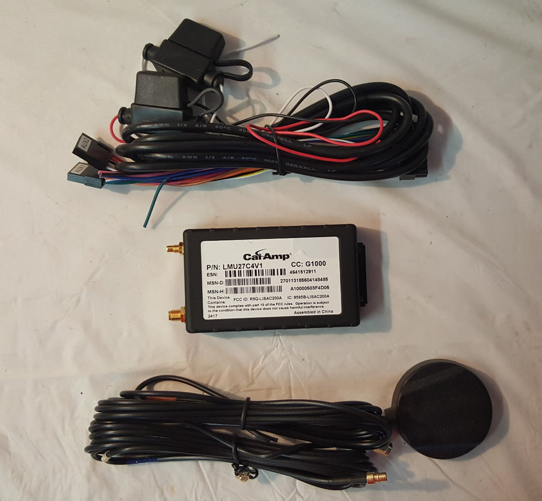 CalAmp G1000 Vehicle GPS Fleet Tracker Antenna, GPS Wiring Harness LMU27C4V1