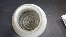 Load image into Gallery viewer, Vintage Mid Century White Bullseye Glass Light Fixture Cover Salvage