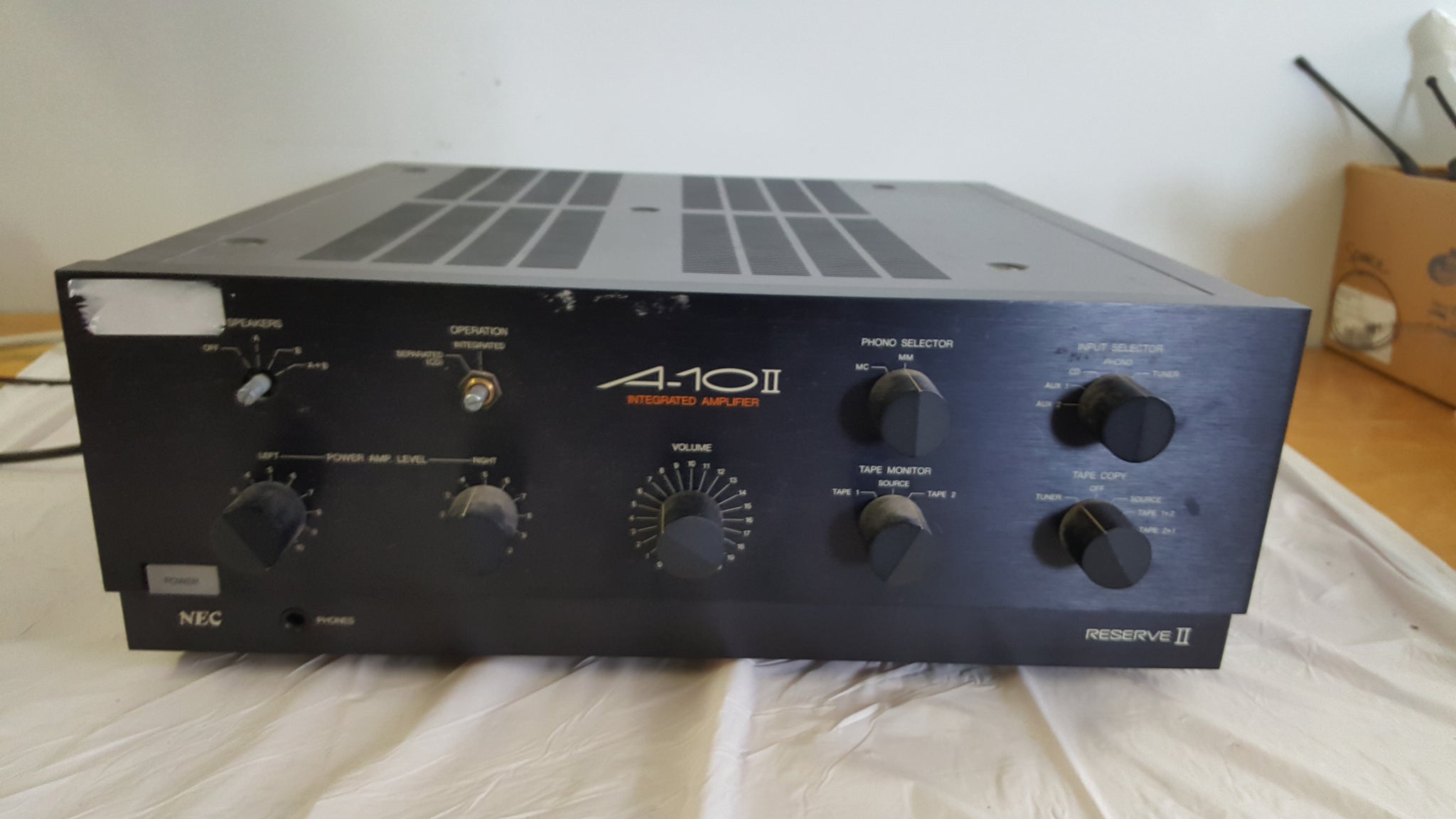 NEC A-10 II Integrated Amplifier Reserve II - 2 missing knobs