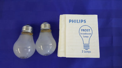(x24) PHILIPS 2/PK 15A15 15W 120/130V Appliance Lamp Bulb Frost - NEW