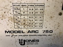 Load image into Gallery viewer, HA JONES 750 Arc Stud Welder Power/Control Unit - w/ Cables and Tool - Very Nice