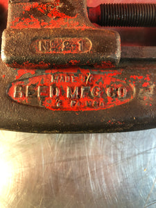 REED No. 2-1 Heavy Duty Pipe Cutter -  1/8" to 2” - Single Cutter Wheel - Used
