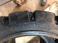 Load image into Gallery viewer, PORTER+ - 21x7x15 - Forklift Solid Press On Tire - USA Made Excellent Condition!