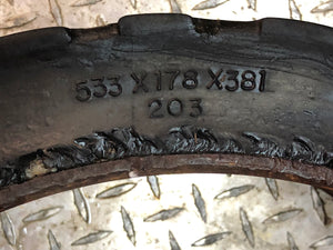 INDUSTRIAL TIRE 21 x 7 x 15 Forklift Press On Tire - Used - Fair Condition