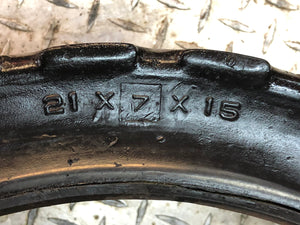 INDUSTRIAL TIRE 21 x 7 x 15 Forklift Press On Tire - Used - Fair Condition