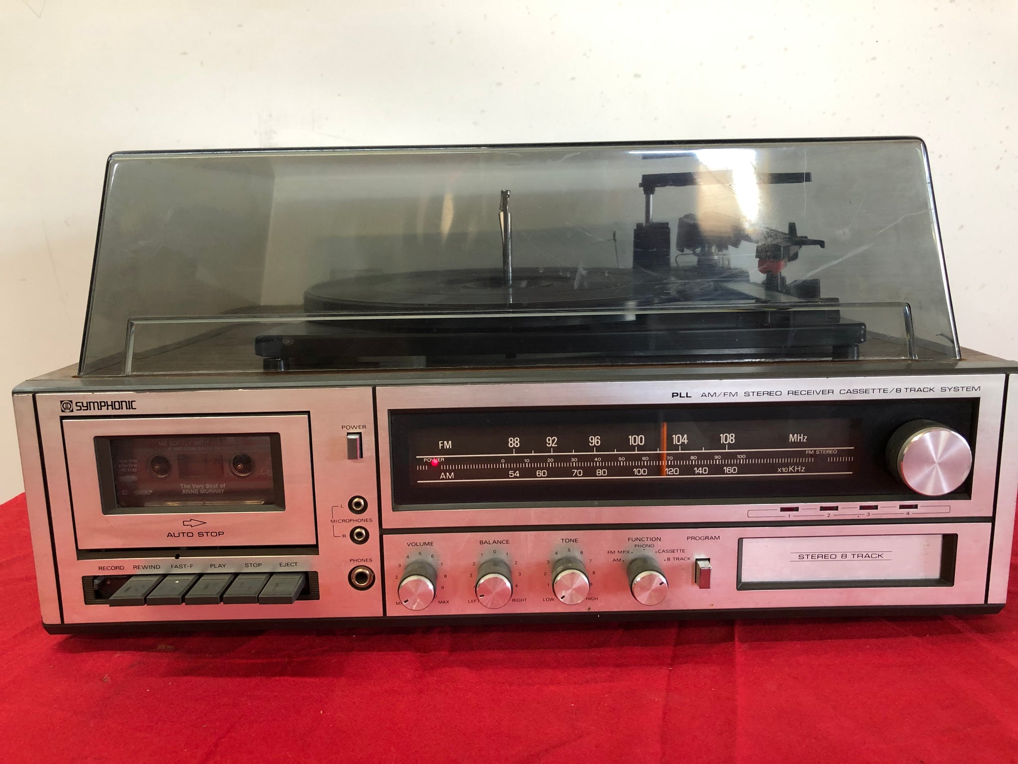 SYMPHONIC Record / Cassette / 8 Track Player - RPEC7002-2 - Parts or Repair  Unit