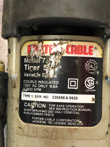 PORTER CABLE Tiger Saw - Variable Speed Reciprocating Saw With B&D Case - Works!