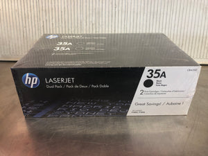 New Genuine HP Black Toner Cartridge - 35A - Dual Pack