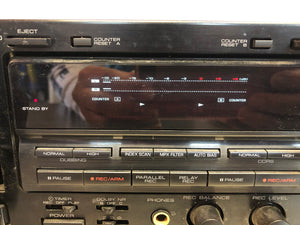KENWOOD Double Cassette Deck Player Recorder - KX-W8040 - Good Condition - Used