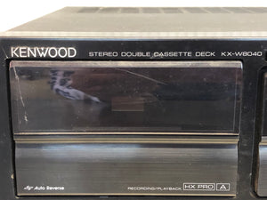 KENWOOD Double Cassette Deck Player Recorder - KX-W8040 - Good Condition - Used