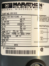 Load image into Gallery viewer, MARATHON MOTORS HWH 56A11028D - 1/2 HP - Frame 56Y - 1 Phase - 1075 RPMs - NEW