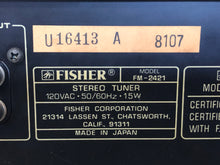 Load image into Gallery viewer, Vintage FISHER Studio Standard Tuner Stereo AM/FM Synthesizer FM-2421 - Used