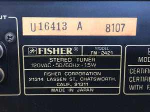 Vintage FISHER Studio Standard Tuner Stereo AM/FM Synthesizer FM-2421 - Used